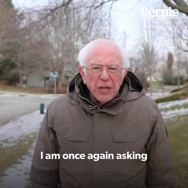 Mème « Bernie Once Again Asking »