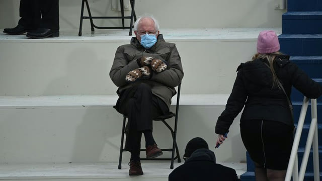 "Bernie Sanders Mittens" meme