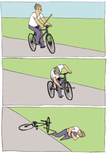 Mème « Bike Fall »