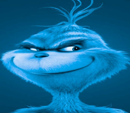 "Blue Grinch" meme