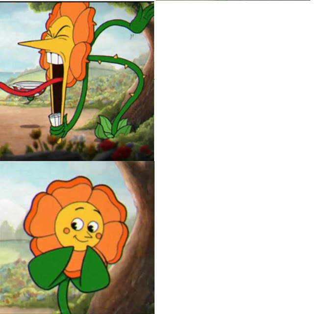 "Cuphead Flower" meme