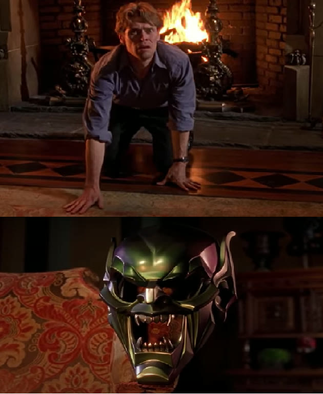 Mème « Grenn Goblin Talking to Mask »