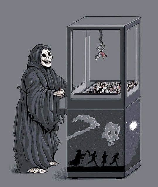 "Grim Reaper Claw Machine" meme