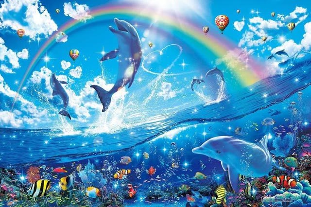 Mème « Happy Dolphin Rainbow »