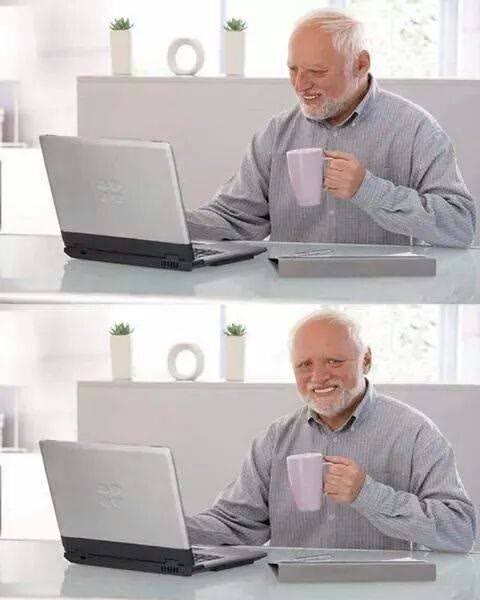 "Hide the Pain Harold" meme