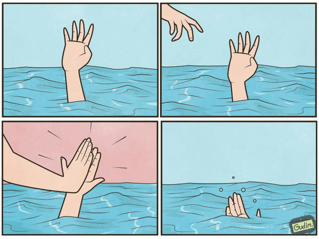 Mème « High Five Drown »