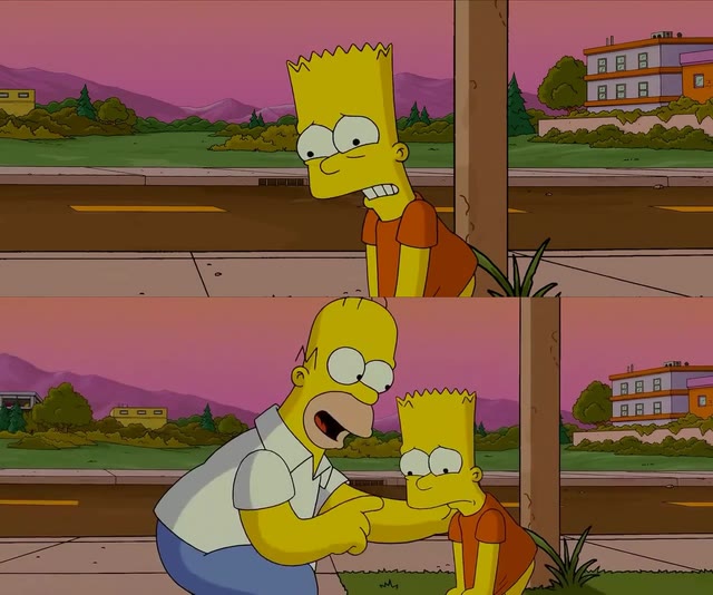 Mème « Homer and Bart Worst Day So Far »