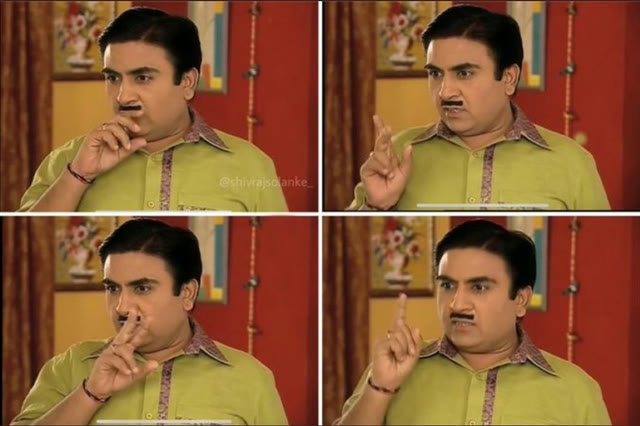"Jethalal qui réfléchit" meme