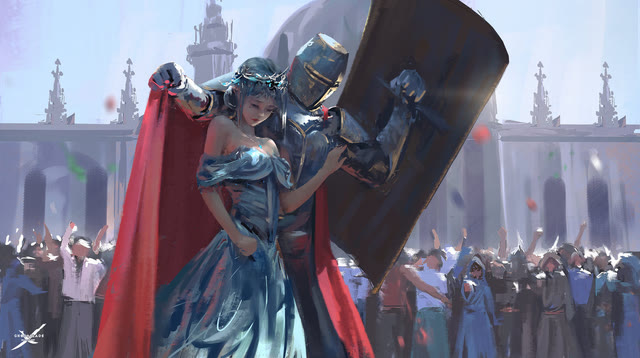 Mème « Knight Protecting Princess »