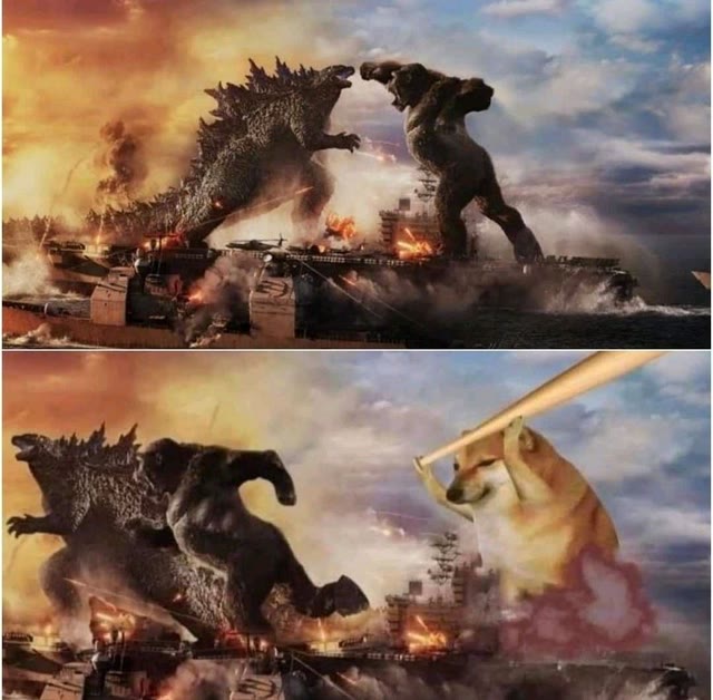 Mème « Kong Godzilla Doge »