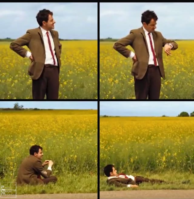 "Mr Bean Waiting" meme