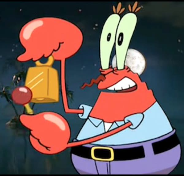 "Mr.Krabs Give It Up for Day" meme