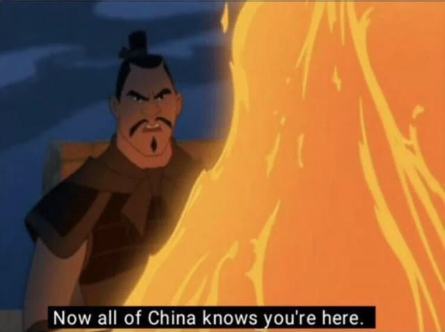 "Now All of China Knows You're Here" meme
