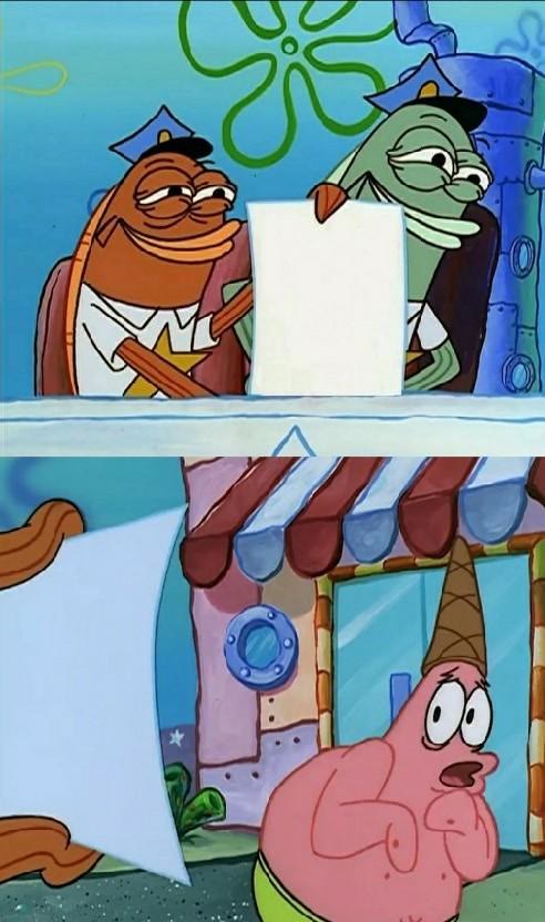 "Patrick Scared" meme