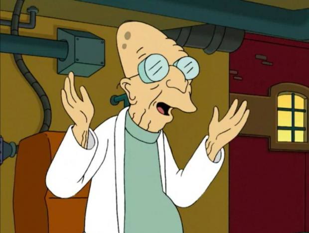Mème « Professor Farnsworth Good News Everyone »