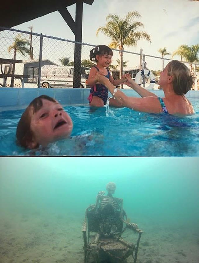 "Sinking Skeleton" meme