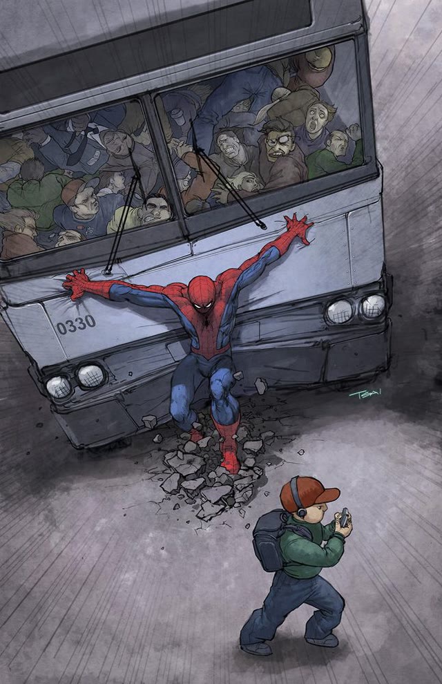 "Spider-man Bus" meme