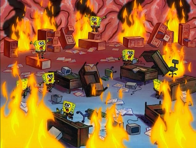 "Spongebob Fire" meme
