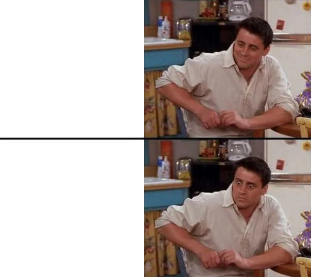 "Surprised Joey" meme