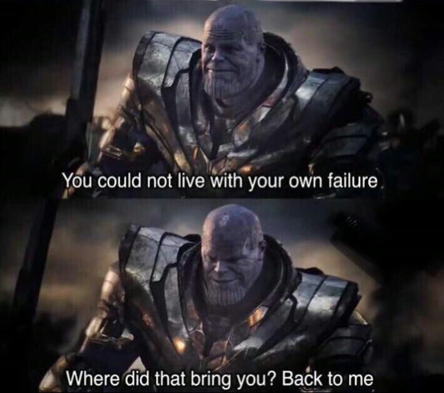 Mème « Thanos Back to Me »