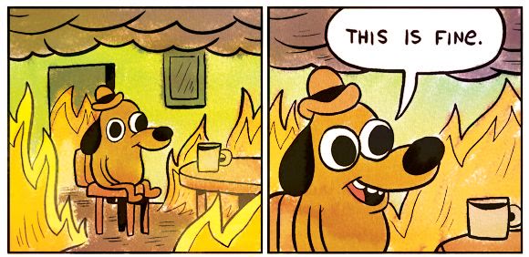 "This Is Fine" meme
