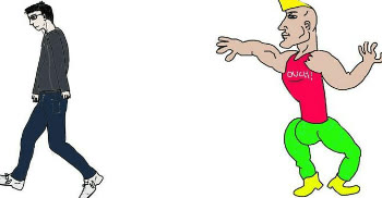Mème « Virgin vs Chad »