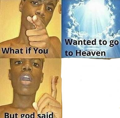 Mème « What If You Wanted to Go to Heaven »